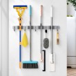 Maclean Wall-Mounted Organizer for Garden Tools and Mops, Steel, with Hooks, Max. Load 20 kg, Width 49 cm, MC-184 Maclean Wall-Mounted Organizer for Garden Tools and Mops, Steel, with Hooks, Max. Load 20 kg, Width 49 cm, MC-184