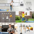 Maclean Wall-Mounted Organizer for Garden Tools and Mops, Steel, with Hooks, Max. Load 20 kg, Width 49 cm, MC-184 Maclean Wall-Mounted Organizer for Garden Tools and Mops, Steel, with Hooks, Max. Load 20 kg, Width 49 cm, MC-184