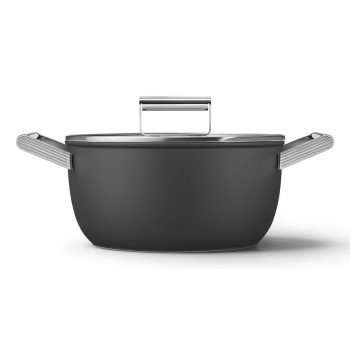 Smeg CSF2412BLM multi pot Black Aluminium, Stainless steel 5.4 L 24 cm