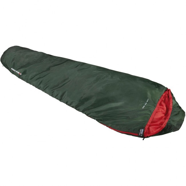 High Peak Lite Pak 1200 Mummy sleeping bag Polyester Green, Red 23263