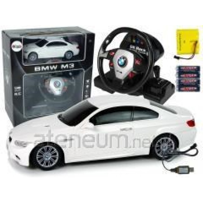 Auto Zdalnie Sterowane BMW M3 Bia e Pilot Kierownica 1:18 D więk wiat a