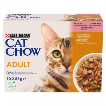 PURINA Cat Chow Salmon, green bean - wet cat food - 10x85 g