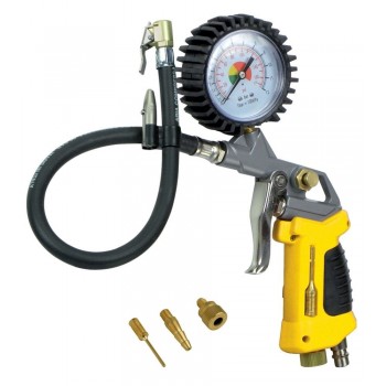 STANLEY PISTOL PRESSURE GAUGE + 3 NOZZLES + LED LIGHT