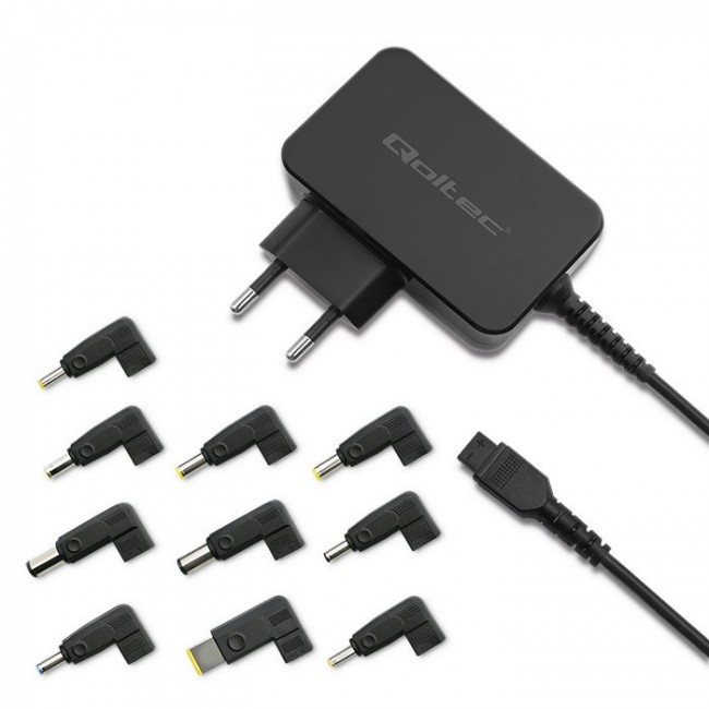 Qoltec 52414 Universal power adapter for laptop 65W | Automatic | MultiPlug | 10 plugs Qoltec 52414 Universal power adapter for laptop 65W | Automatic | MultiPlug | 10 plugs