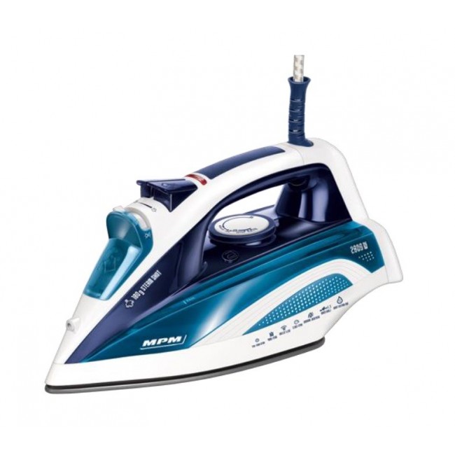 MPM MZE-21/NS Steam Iron 2800 Watt Blue MPM MZE-21/NS Steam Iron 2800 Watt Blue