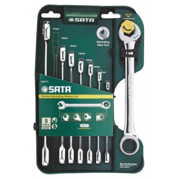 COMBINATION WRENCHES 8 pcs. DOUBLE RATCHET