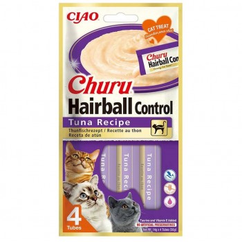 INABA Churu Hairball Control Tuna Recipe - cat treats - 4x14g