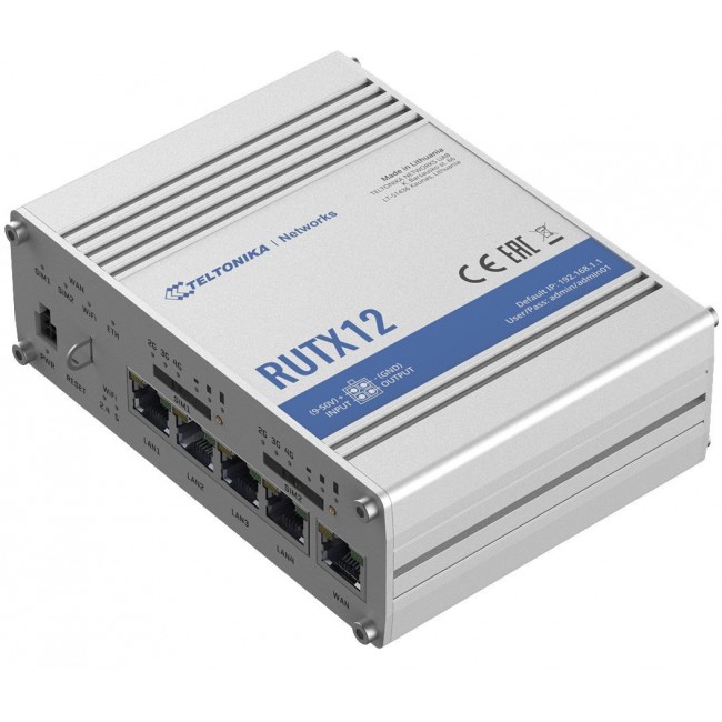 Teltonika RUTX12 - tradlos router - WW Teltonika RUTX12 - tradlos router - WW