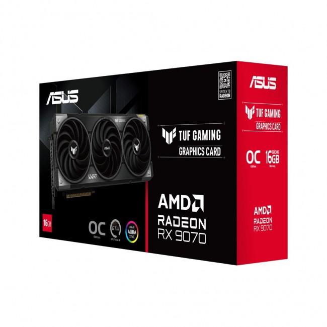 ASUS TUF Gaming TUF-RX9070-O16G-GAMING AMD Radeon RX 9070 16 GB GDDR6 ASUS TUF Gaming TUF-RX9070-O16G-GAMING AMD Radeon RX 9070 16 GB GDDR6