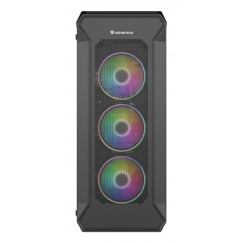 GENESIS Irid 505 ARGB Midi Tower Black, Transparent
