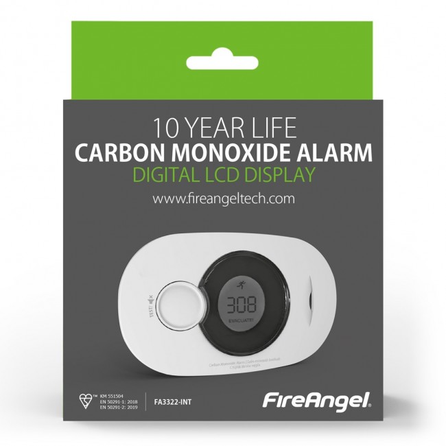 Carbon monoxide alarm FireAngel FA3322 gas detector (FA3322-INT) Carbon monoxide alarm FireAngel FA3322 gas detector (FA3322-INT)