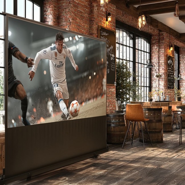 Maclean MC-964 portable projection screen, compact, floor, 100