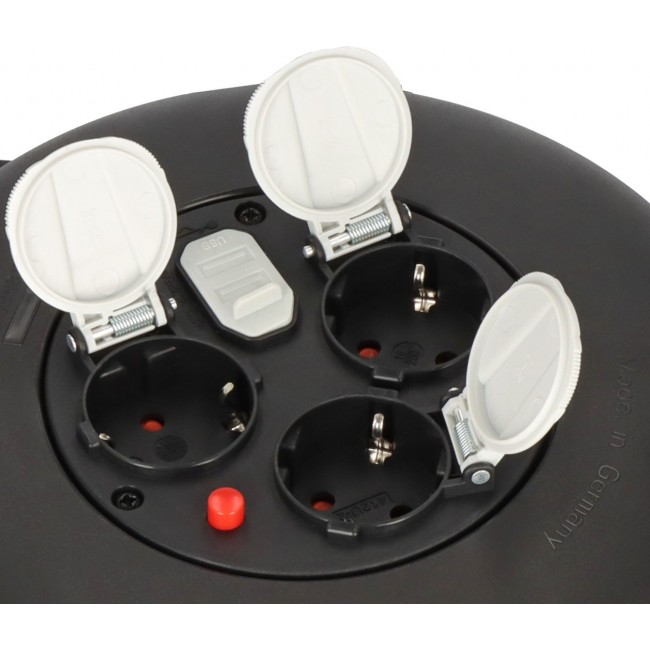 Brennenstuhl 1093900600 power extension 10 m 3 AC outlet(s) Indoor Black