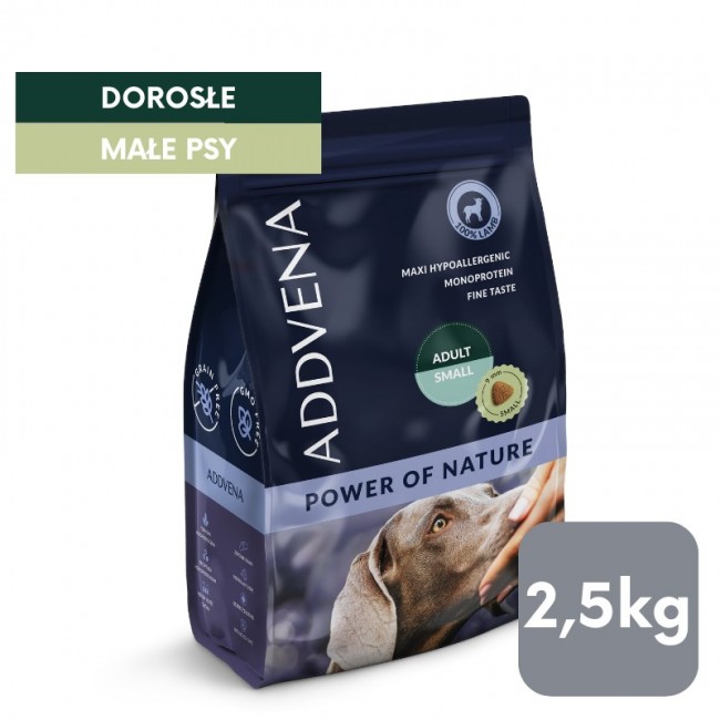 ADDVENA Power of Nature Adult Small Lamb - dry dog food - 2,5kg ADDVENA Power of Nature Adult Small Lamb - dry dog food - 2,5kg