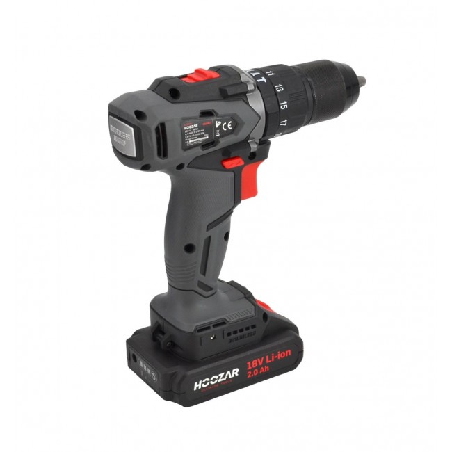 HOOZAR WKRĘTARKA 18V 2x2.0Ah 45Nm CD45BL-D2