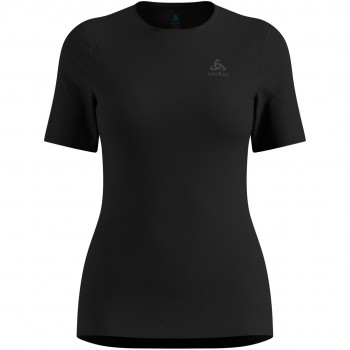 Koszulka termoaktywna damska Odlo BL TOP crew neck s/s ACTIVE WARM ECO czarna S