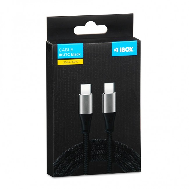 iBOX IKUTC USB-C cable 60W 1m Black