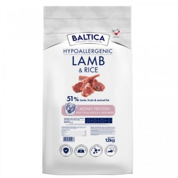 BALTICA Nutraceutic Hypoallergenic L/XL Lamb with rice - dry dog food - 12kg