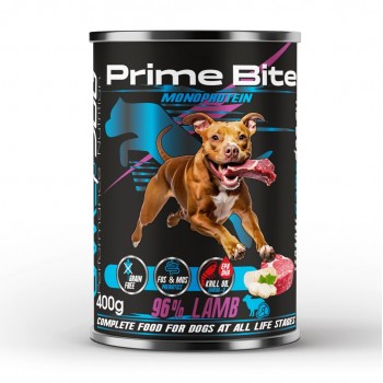 PRIME BITE Monoprotein Lamb with parsley - wet dog food - 400g