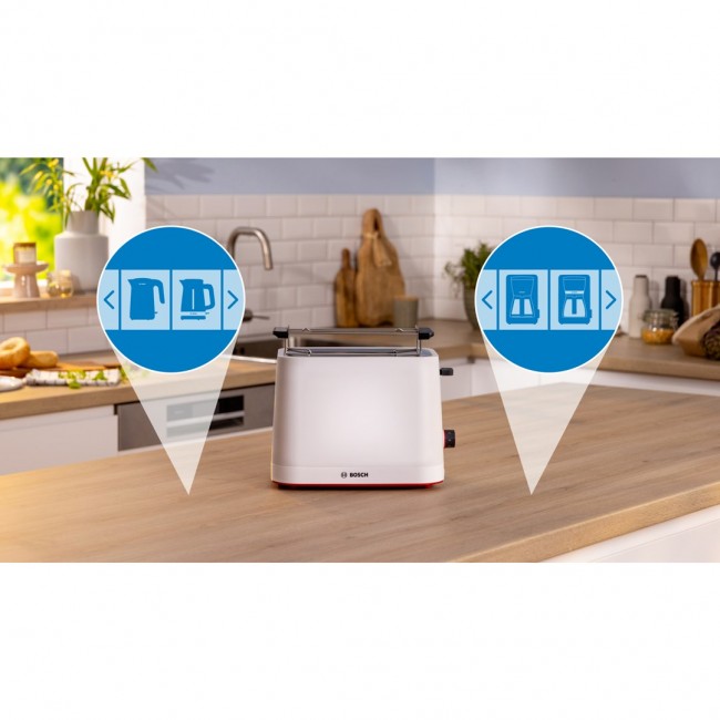 Bosch TAT3M121 toaster 4 slice(s) 950 W White