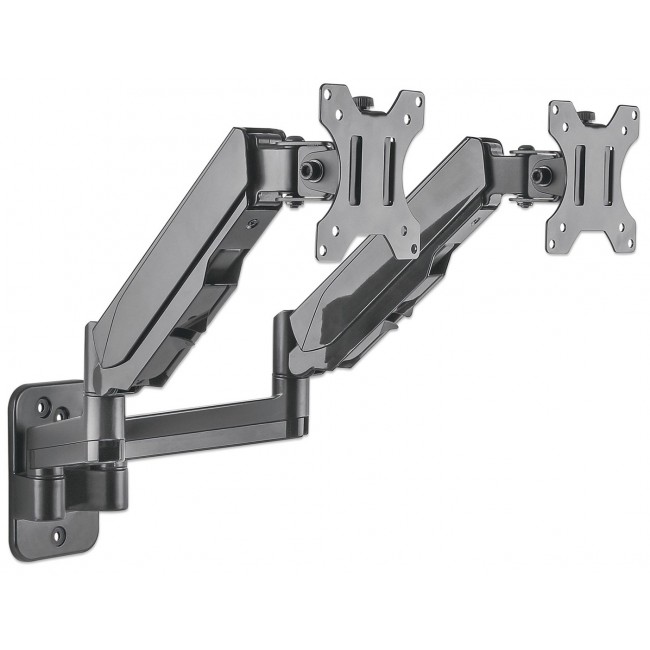 Manhattan Dual Wall Mount for TV & Monitors (Full Motion Gas Spring), For screens 17