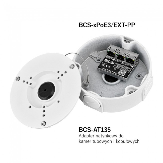 BCS BCS-XPOE3/EXT-PP network extender Network repeater Black 10, 100 Mbit/s