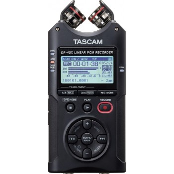 Tascam DR-40X - portable digital recorder with USB interface, 2 x stereo recording