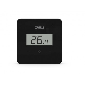 Wireless room thermostat black R-8B PLUS Tech Controllers