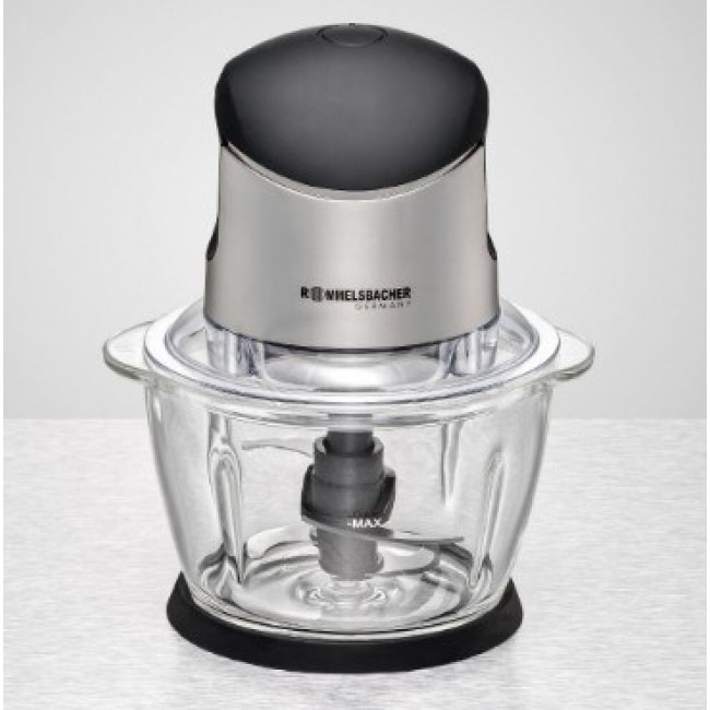 Rommelsbacher MZ 400 electric food chopper 1 L 400 W Black, Stainless steel