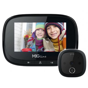 Wizjer do drzwi kamera MBG Line SF55 Black Edition