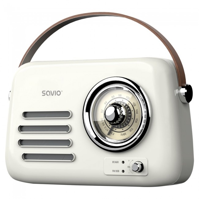 SAVIO RS-02 Portable Radio, white SAVIO RS-02 Portable Radio, white
