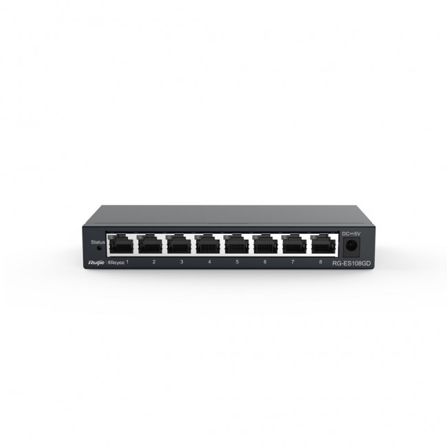 Ruijie Networks RG-ES108GD network switch Unmanaged Gigabit Ethernet (10/100/1000) Black