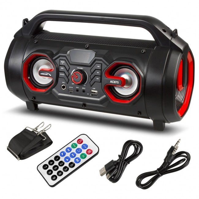 Bazooka Audiocore Portable Speaker, bluetooth 5.0, FM Radio, Micro Card, SDIPX4, 2000mAh, AC875 Bazooka Audiocore Portable Speaker, bluetooth 5.0, FM Radio, Micro Card, SDIPX4, 2000mAh, AC875