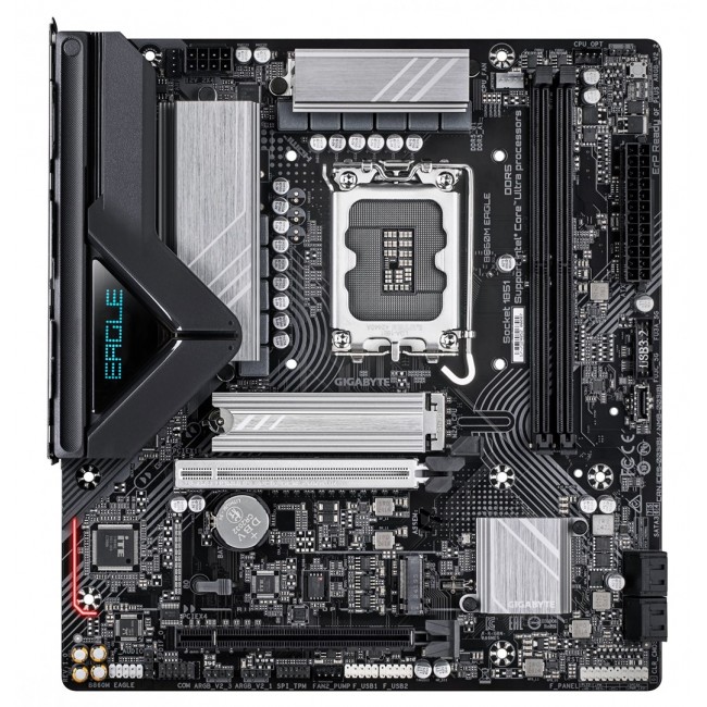 GIGABYTE B860M EAGLE Motherboard - Intel Core Ultra Series CPUs, 6+1+2+1 Phases VRM, up to 9066MHz DDR5, 1xPCIe 5.0 + 1xPCIe 4.0 M.2, 2.5GbE LAN, USB 3.2 Gen 1 GIGABYTE B860M EAGLE Motherboard - Intel Core Ultra Series CPUs, 6+1+2+1 Phases VRM, up to 9066MHz DDR5, 1xPCIe 5.0 + 1xPCIe 4.0 M.2, 2.5GbE LAN, USB 3.2 Gen 1