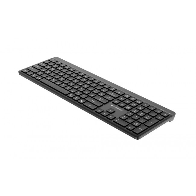 Gembird KB-WPS-03-CYRL Dual-mode pro-business slim wireless keyboard, 2.4G+BT, RU layout