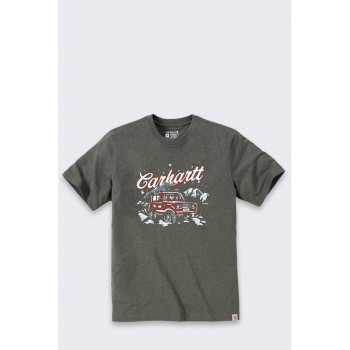 Koszulka Carhartt Dearborn Holiday BASIL HEATHER