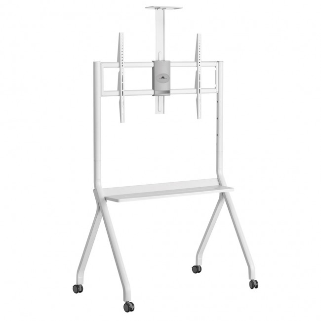 Maclean TV stand / cart, camera shelf, on casters, 55-100