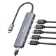 Equip USB-C 6 in 1 Multifunctional Adapter, HDMI 4K/60Hz, USB-C Gen2 x 4 (10Gbps), 100W USB PD
