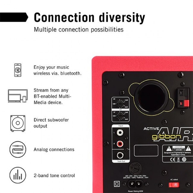 Monkey Banana Gibbon AIR 2-way Red Wireless 60 W Monkey Banana Gibbon AIR 2-way Red Wireless 60 W