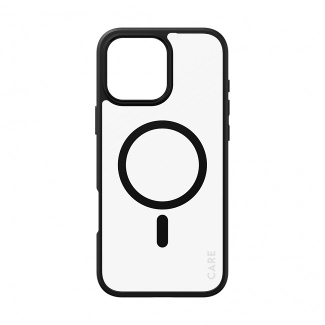 PanzerGlass CARE by Urban Combat Case Transparent w. Black Frame & MagSafe iPhone 16 Pro Max