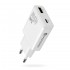 Charger GaN 1x USB-C, 1x USB Quick Charge 3.0 45W PD white