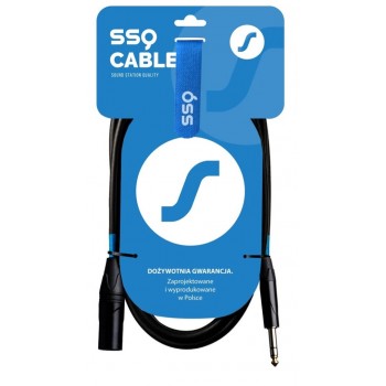 SSQ JSXM10 SS-1462 Cable Jack Stereo - XLR 3-pin Male 10 m Black