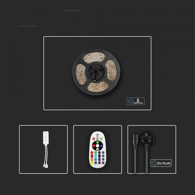LED strip V-TAC Set SMART WiFi RGB+CCT IP65 ALEXA GOOGLE HOME VT-5050 90-EU