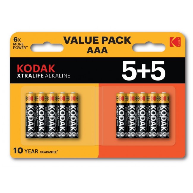 Kodak XTRALIFE Alkaline AAA Battery 10 (5+5 pack) Kodak XTRALIFE Alkaline AAA Battery 10 (5+5 pack)