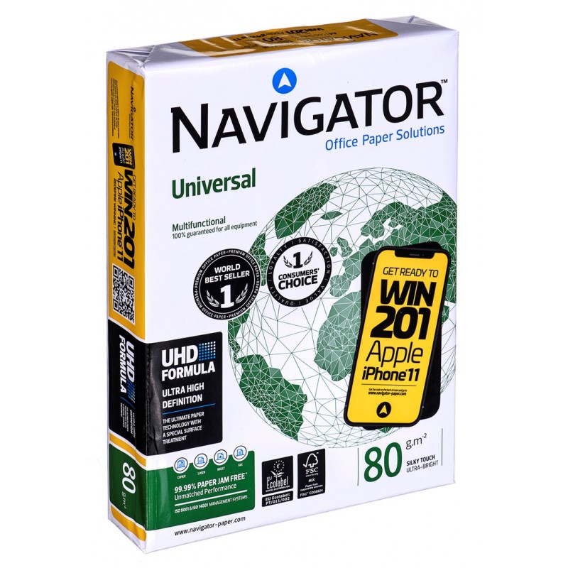 Paper copier office Universal Premium Navigator 8247A80 (A4 80g/m2 500 sheets paper white) Paper copier office Universal Premium Navigator 8247A80 (A4 80g/m2 500 sheets paper white)