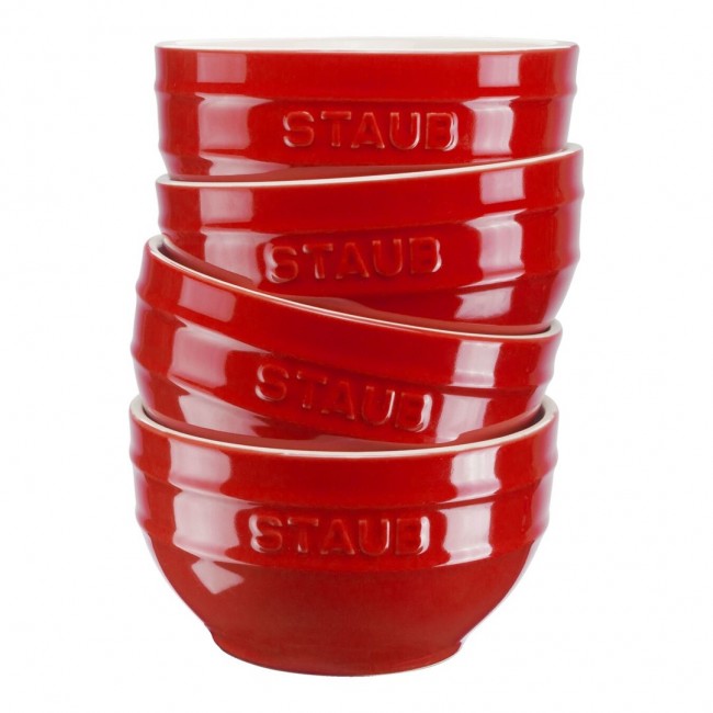 Staub Ceramique Bowl set 0.7 L Round Ceramic Red 4 pc(s) Staub Ceramique Bowl set 0.7 L Round Ceramic Red 4 pc(s)