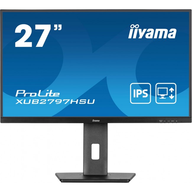 iiyama ProLite 27 IPS technology panel with 1ms MPRT, 100Hz refresh rate, USB-Hub and height adjustable stand iiyama ProLite 27 IPS technology panel with 1ms MPRT, 100Hz refresh rate, USB-Hub and height adjustable stand