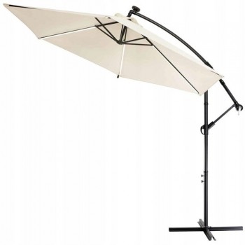 Extralink BLACK FOREST PARASOL OGRODOWY NA WYSIEGNIKU 3M DUZY BEZOWY L-0713