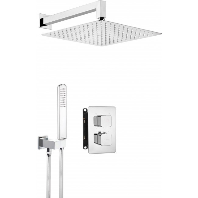 Concealed shower set with thermostatic BOX