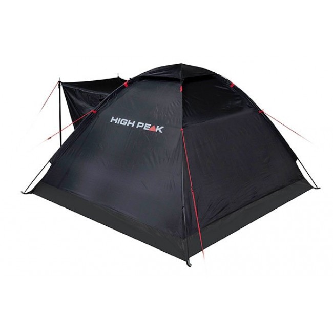 High Peak Beaver 3 Black, Red Pyramid tent 10320